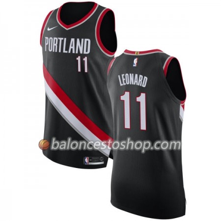 Camiseta Hombre NBA Portland Trail Blazers Meyers Leonard 11 Nike 2017-18 Negro Swingman Camiseta Hombre NBA Portland Trail Blazers Meyers Leonard 11 Nike 2017-18 Negro Swingman